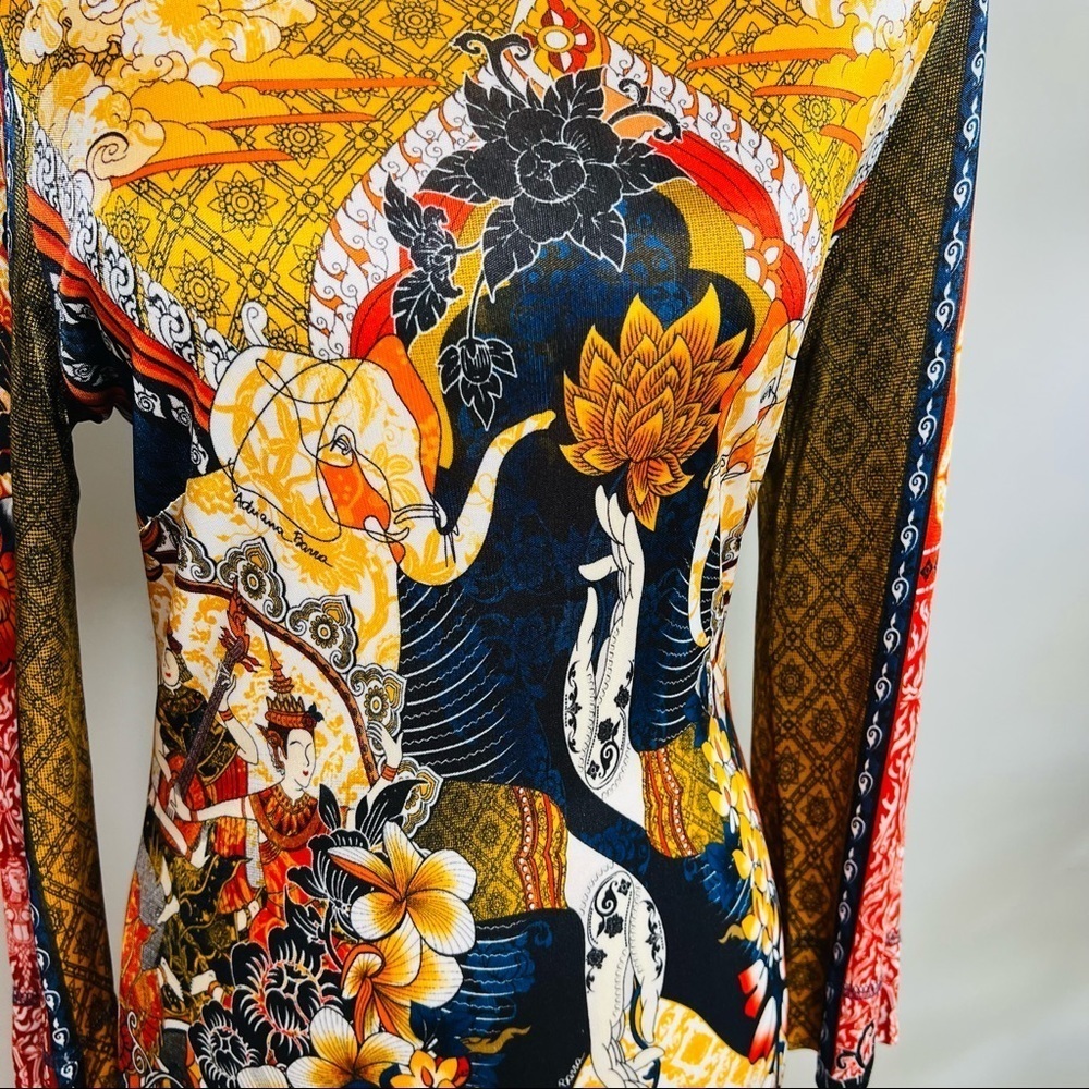 Adriana Barra Brazilian designer Buddhist print dress - Picture 5 of 7
